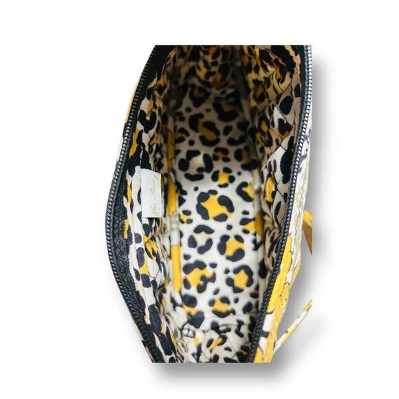 Vera Bradley Yellow Floral Crossbody Bag Quilted Cotton Small Adjustable Strap - Picture 9 of 12